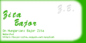 zita bajor business card